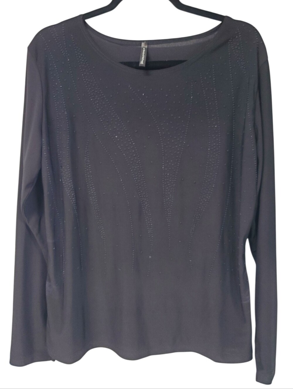 Evening Wear Wimsygoth Mermaidcore Black Beaded Blouse Bleeker And McDougal XL